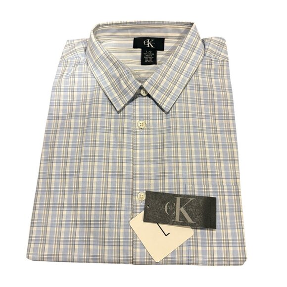 Calvin Klein Men’s Button-Down Shirt – Vista Blue - Picture 1 of 3